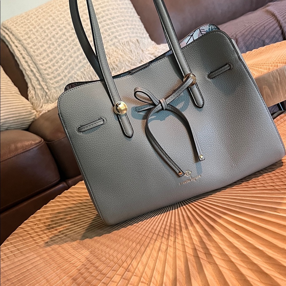 Nanette Lepore Light Blue Shoulder Bag with Bow Accent